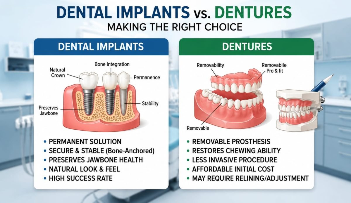 Dental Implants vs Dentures: Which Is Right for You?